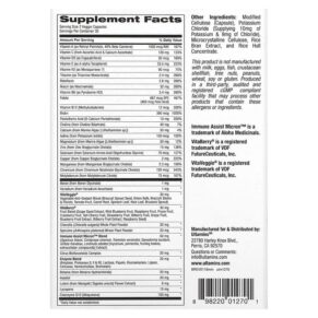 Ultamins Ultamins Men's Multi-Vitamin with CoQ10 Mushrooms Enzymes Veggies & Berries 60 Veggie Capsules 898220012701