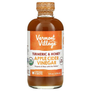 Vermont Village Apple Cider Vinegar Turmeric & Honey 8 fl oz (236 ml) 084648148034