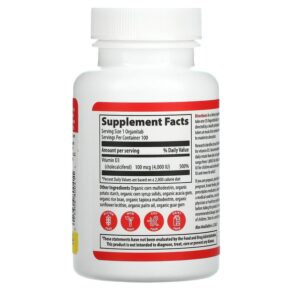 Vibrant Health Vitamin D3 4.000 I.U. 100 OrganiTabs 074306800411