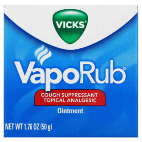 Vicks VapoRub Cough Suppressant Topical Analgesic Ointment 1.76 oz (50 g) 323900003613