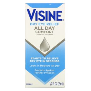 Visine Dry Eye Relief Lubricant Eye Drops All Day Comfort 1/2 fl oz (15 ml) 312547493765