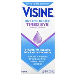 Visine Dry Eye Relief Lubricant Eye Drops Tired Eye 1/2 fl oz (15 ml) 312547493093