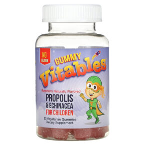 Vitables Gummy Propolis & Echinacea cho trẻ em Free Gelatin Raspberry 60 viên 898220014392