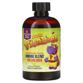 Vitables Liquid Immune Blend cho trẻ em No Alcohol Orange Flavor 4 fl oz (118 ml) 898220014378