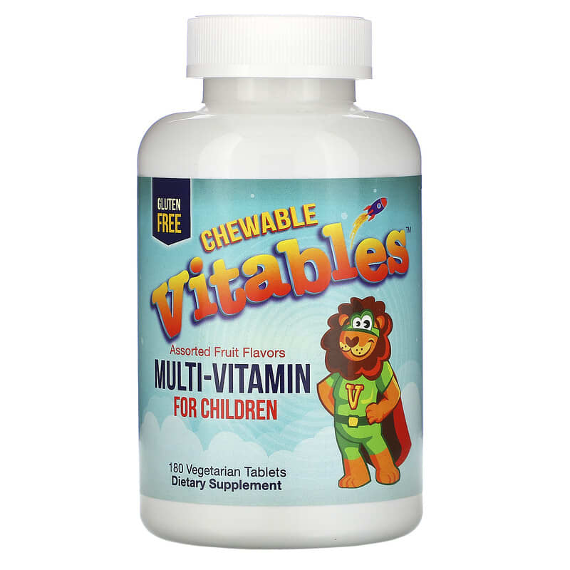 Vitables Multi-Vitamin for Children Assorted Fruit Flavors 180 Vegetarian Tablets 1 Vitables Multi-Vitamin cho trẻ em Assorted Fruit Flavors 180 viên 898220014590