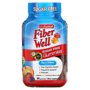 VitaFusion Fiber Well Peach Strawberry Berry 90 viên 027917018904