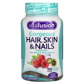 VitaFusion Gorgeous Hair Skin & Nails Multivitamin Natural Raspberry 100 viên 027917020051