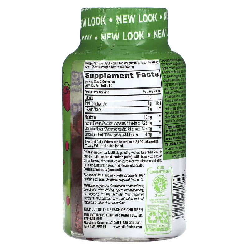 VitaFusion Max Strength Melatonin Natural Strawberry 5 mg 100 Gummies 8 Thành phần vi chất VitaFusion Max Strength Melatonin Natural Strawberry 5 mg 100 viên 027917271736