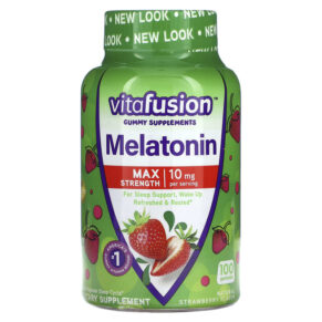 VitaFusion Max Strength Melatonin Natural Strawberry 5 mg 100 viên 027917271736