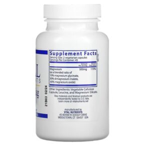 Vital Nutrients Triple Mag 250 mg 90 Vegetarian Capsules 693465309117