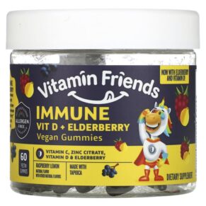 Vitamin Friends Immune Vit D + Elderberry Raspberry 60 Pectin viên 854532002793