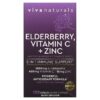 Viva Naturals Elderberry Vitamin C + Zinc 5 in 1 Immune Support 120 viên 811067031780