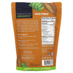 Viva Naturals Organic Cacao Powder 1 lb (454 g) 700465936752