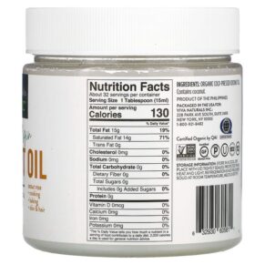 Viva Naturals Organic Extra-Virgin Coconut Oil 16 fl oz (473 ml) 632930605811