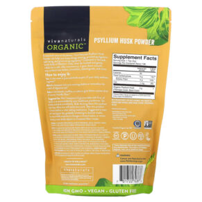 Viva Naturals Organic Psyllium Husk Powder 24 oz (680 g) 701722747876