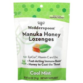 Wedderspoon Manuka Honey Cool Mint 2.6 oz (74 g) 814422023857