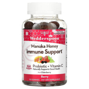 Wedderspoon Manuka Honey Immune Support Berry 90 viên 814422023390