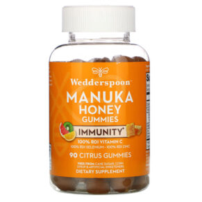 Wedderspoon Manuka Honey Immunity Citrus 90 viên 814422023406
