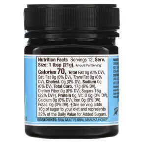 Wedderspoon Raw Multifloral Manuka Honey KFactor 12 8.8 oz (250 g) 814422020047