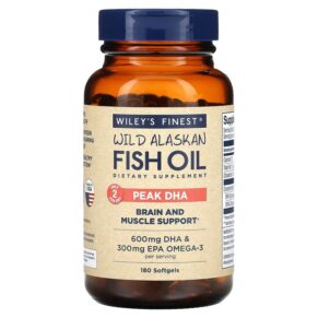 Wiley's Finest Wild Alaksan Fish Oil Peak DHA 180 viên 850044010035