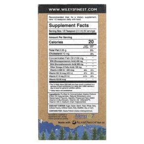 Wiley's Finest Wild Alaskan Fish Oil For Kids! Beginner's DHA Natural Strawberry Watermelon 650 mg 4.23 fl oz (125 ml) 857188004272