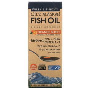 Wiley's Finest Wild Alaskan Fish Oil Orange Burst 8.45 fl oz (250 ml) 857188004005