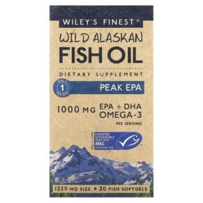 Wiley's Finest Wild Alaskan Fish Oil Peak EPA 1.250 mg 30 Fish viên 857188004012