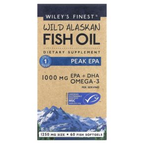 Wiley's Finest Wild Alaskan Fish Oil Peak EPA 1.000 mg 60 Fish viên 857188004074