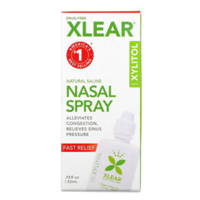 Xlear Natural Saline Nasal Spray + Xylitol Fast Relief 0.75 fl oz (22 ml) 700596000018