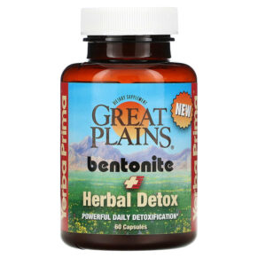 Yerba Prima Great Plains Bentonite + Herbal Detox 60 viên 046352005188