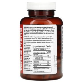 Yerba Prima Psyllium Husks Veg Caps 180 Capsules 046352001081