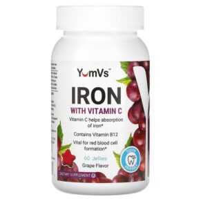 Yum-Vs Iron + Vitamin C Grape 60 viên 899105001711
