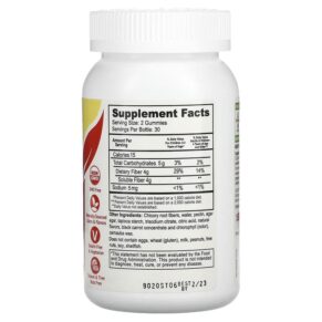 Yum-Vs Prebiotic Fiber Zero Berry 2 g 60 Gummies 810048610280