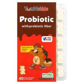 Yum-Vs Probiotic + Prebiotic Fiber Milk Chocolate 40 Bears 899105001643