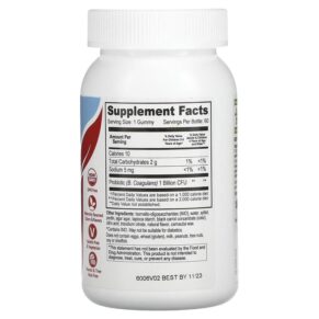 Yum-Vs Probiotic Zero Raspberry 60 Gummies 810048610273