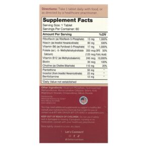 Zahler Bioactive B- Complex 60 Timed Release Tablets 848998082154