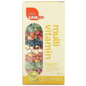 Zahler Digestion Daily Multivitamin + Gut Health Support + Digest Complex & Probiotics 60 viên 848998082413