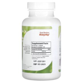 Zahler Inositol 1.000 mg 120 Capsules 848998082529