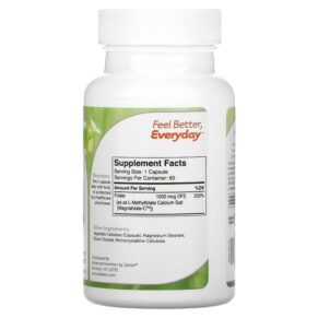 Zahler Methylfolate 60 Capsules 848998081928