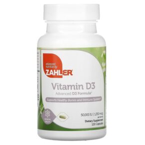 Zahler Vitamin D3 1.250 mcg (50.000 IU) 120 viên 848998080846