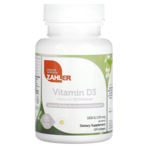 Zahler Vitamin D3 Advanced D3 Formula 25 mcg (1.000 IU) 120 viên 848998080549