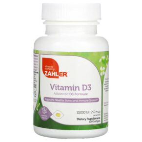 Zahler Vitamin D3 Advanced D3 Formula 250 mcg (10.000 IU) 120 viên 848998000448
