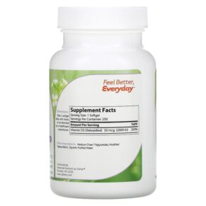 Zahler Vitamin D3 Advanced D3 Formula 50 mcg (2.000 IU) 250 Softgels 848998000417