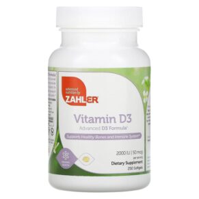 Zahler Vitamin D3 Advanced D3 Formula 50 mcg (2.000 IU) 250 viên 848998000417