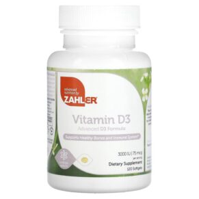 Zahler Vitamin D3 Advanced D3 Formula 75 mcg (3.000 IU) 120 viên 848998000387