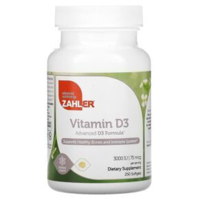 Zahler Vitamin D3 Advanced D3 Formula 75 mcg (3.000 IU) 250 viên 848998000400
