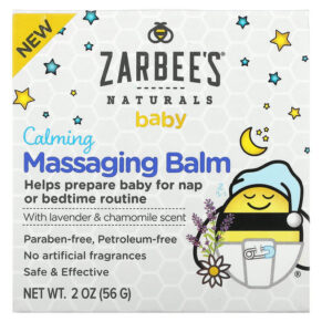Zarbee's Baby Calming Massaging Balm + Lavender & Chamomile Scent 2 oz (56 g) 850007424121