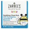 Zarbee's Baby Soothing Chest Rub + Eucalyptus Lavender & Beeswax 1.5 oz (42 g) 858438005414