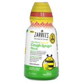 Zarbee's Children's Daytime Cough Syrup + Mucus 2-6 Years Natural Mixed Berry 8 fl oz (236 ml) 300450664051