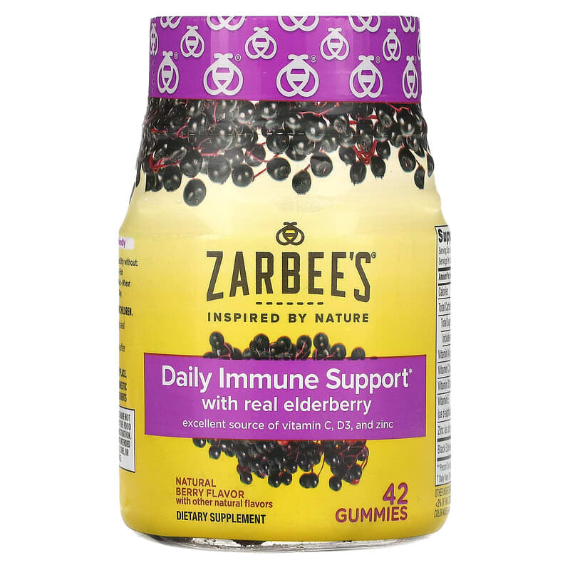 Zarbee's Daily Immune Support Natural Berry 42 Gummies 1 Zarbee's Daily Immune Support Natural Berry 42 viên 857647007417